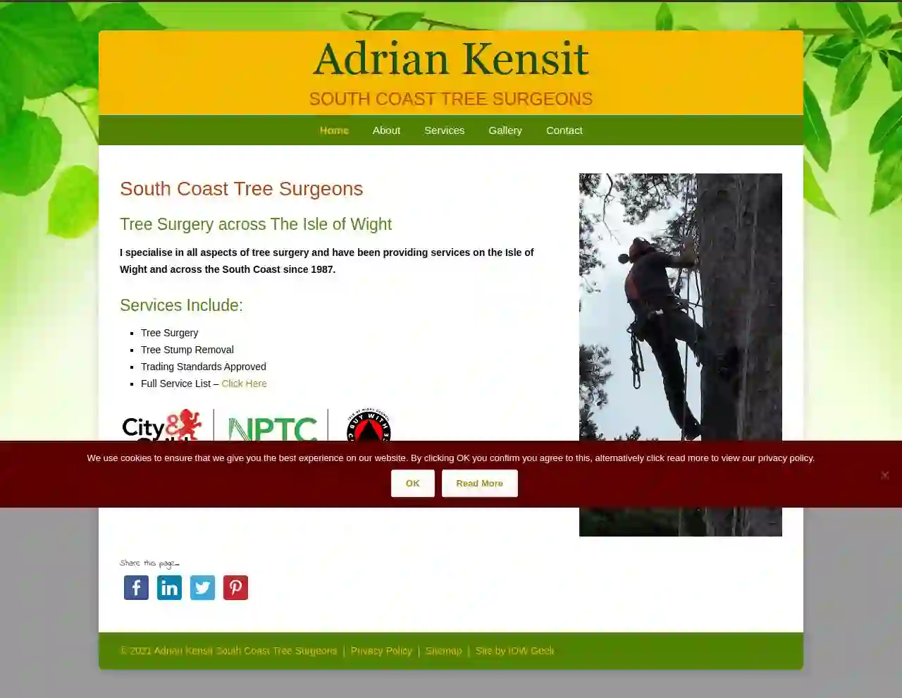 Adrian Kensit South Coast Tree Surgeons