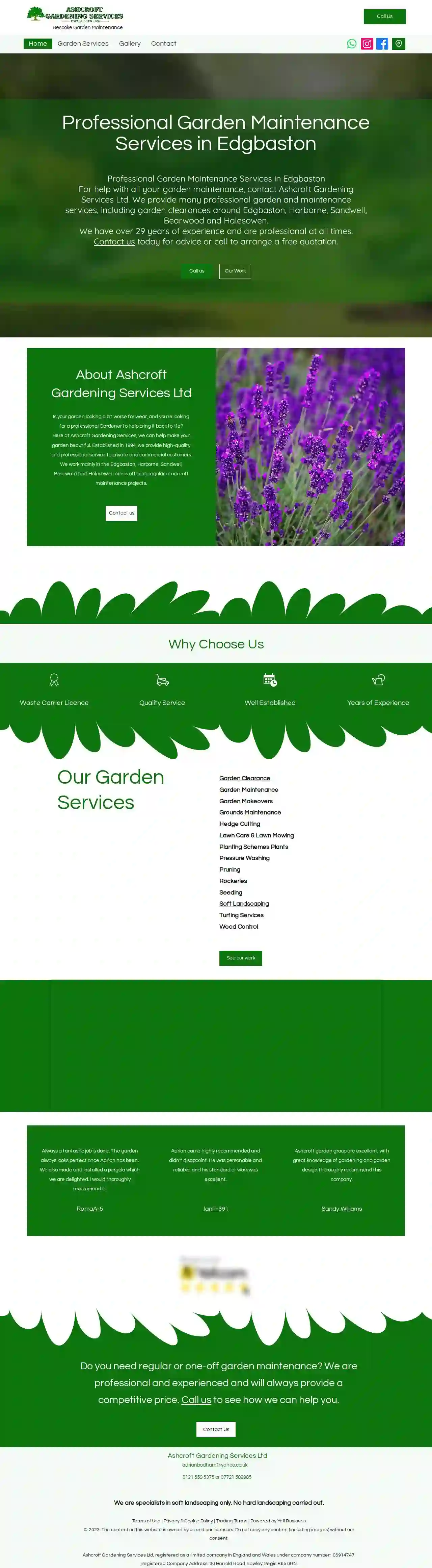 Ashcroft Gardening Services Ltd