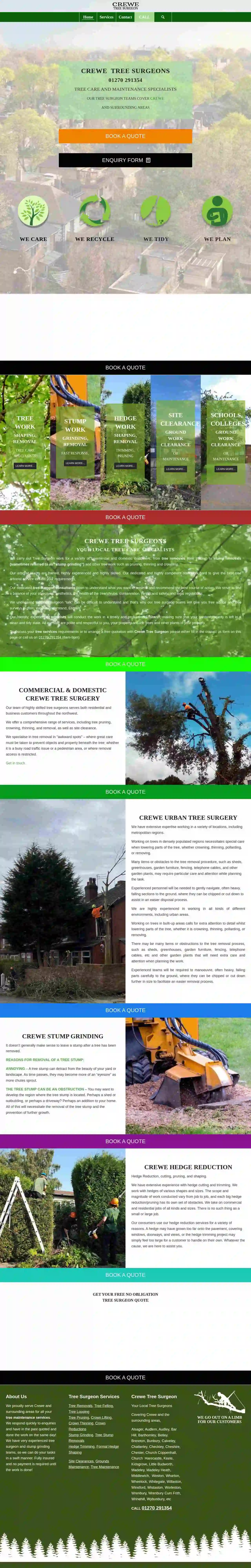 CREWE TREE & STUMP REMOVALS/CREWE TREE SURGEON