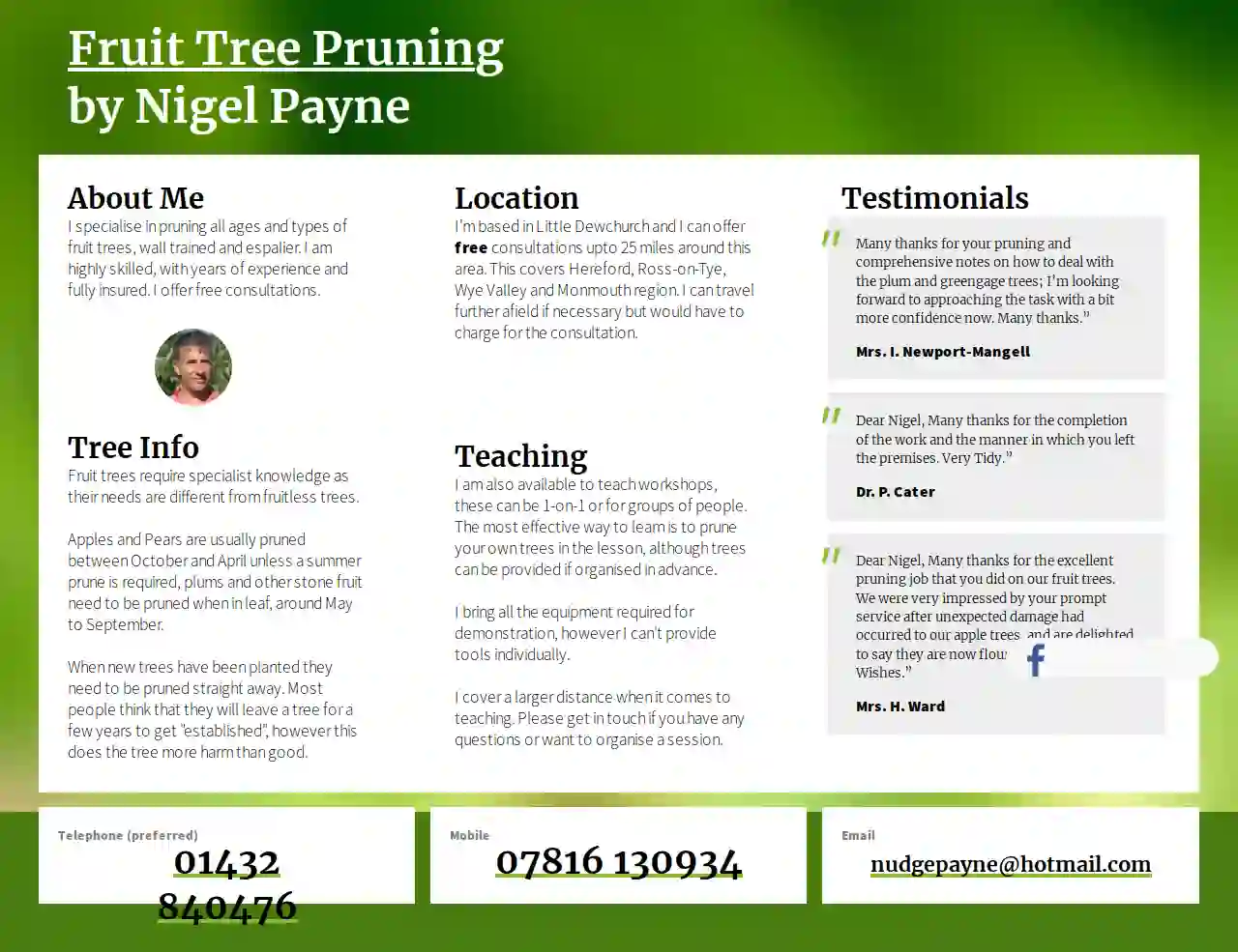 Nigel Payne's Fruit Tree Pruning