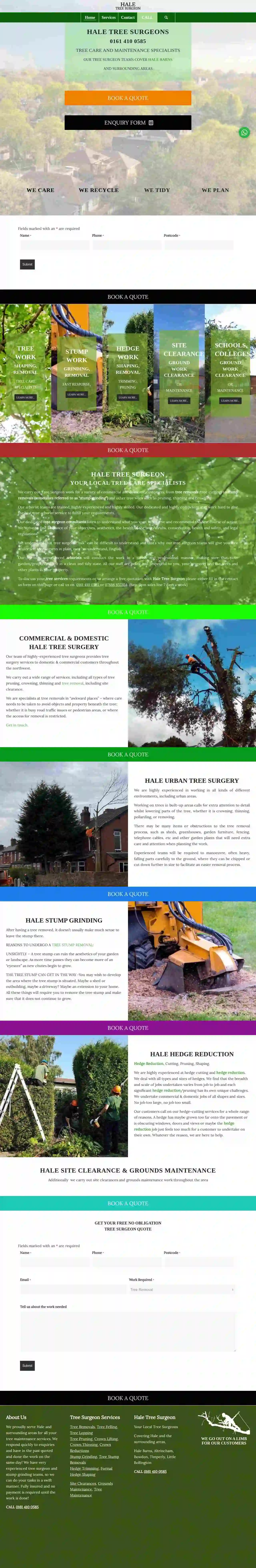 HALE TREE & STUMP REMOVALS/HALE TREE SURGEON