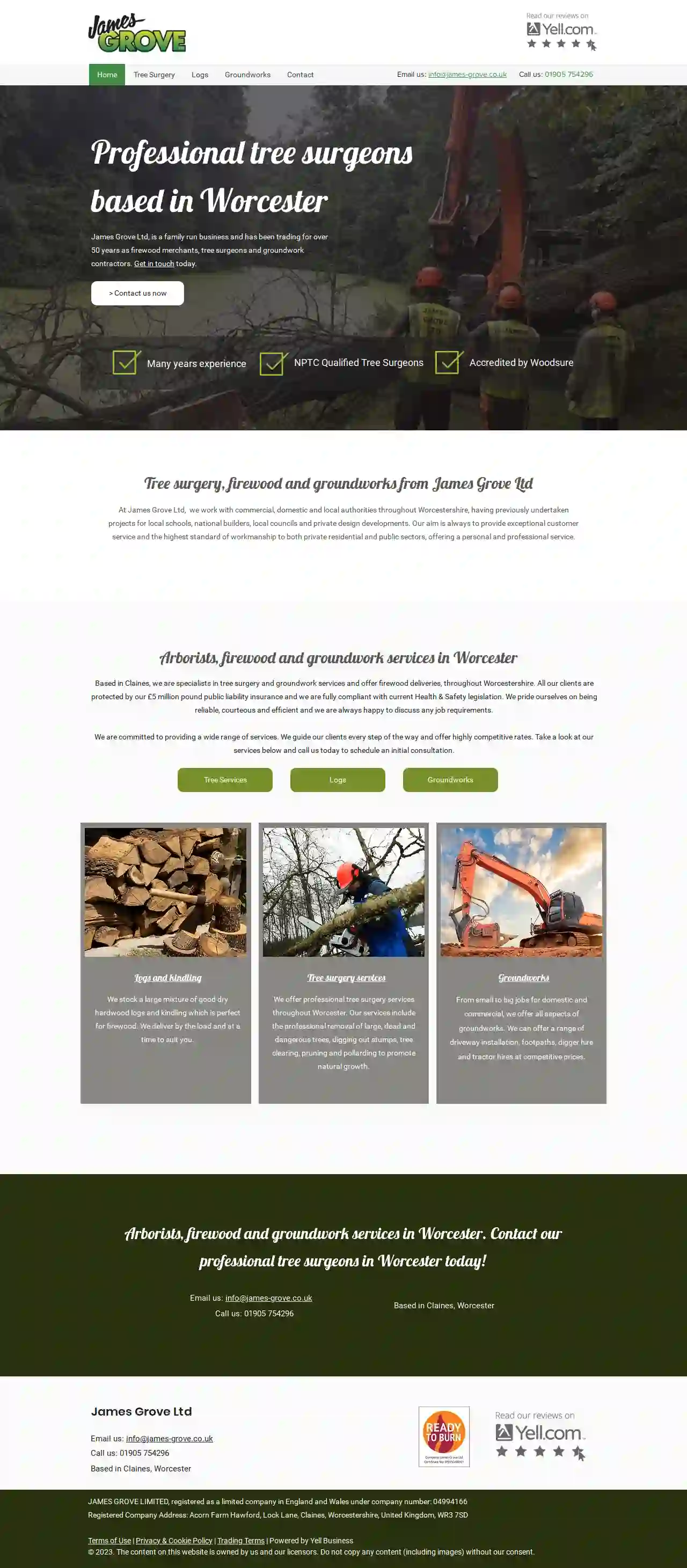 James Grove Ltd-Worcester Tree Surgeons & Firewood Deliveries