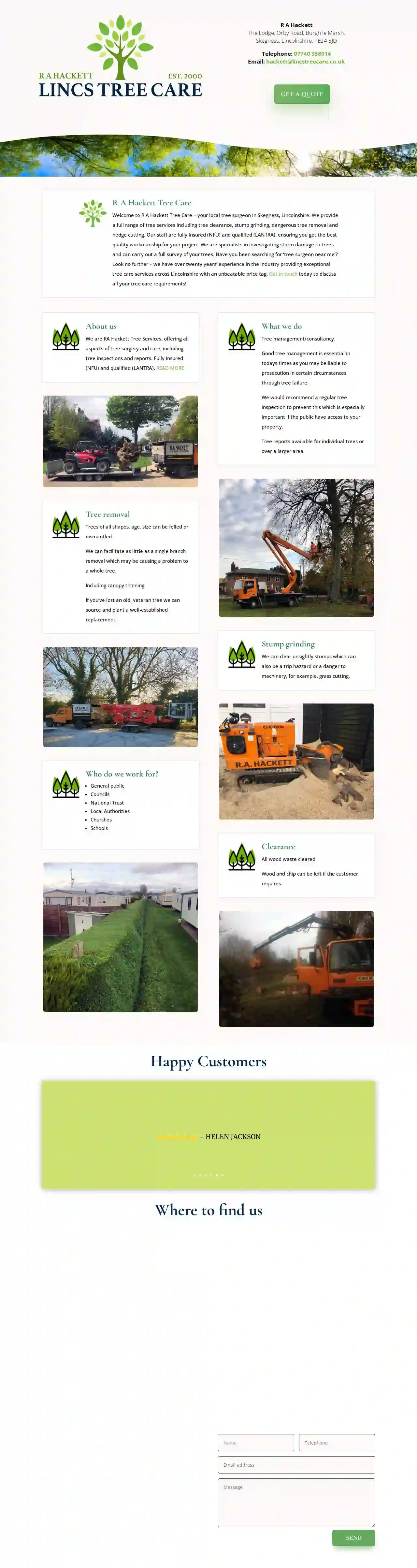 R A Hackett- Lincs Tree Care