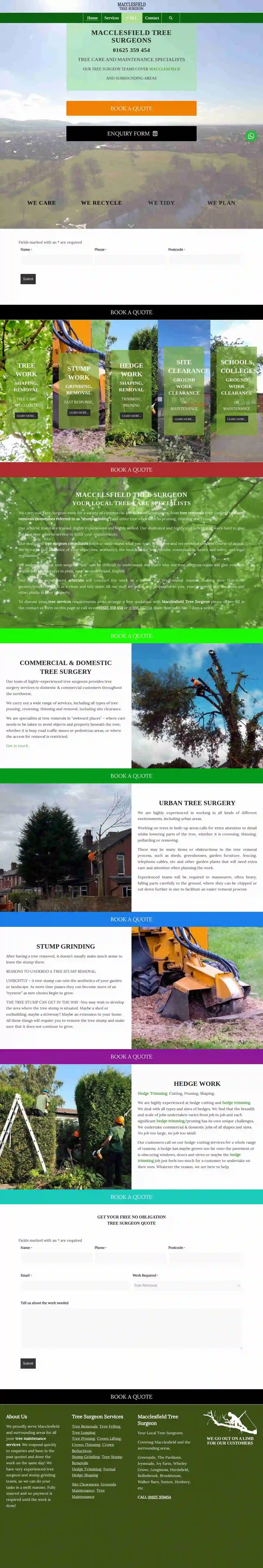 MACCLESFIELD TREE & STUMP REMOVALS/MACCLESFIELD TREE SURGEON