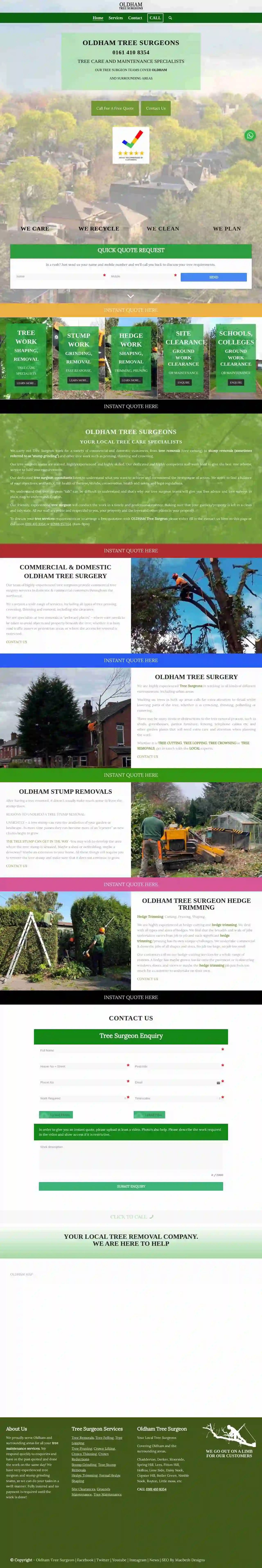 OLDHAM TREE & STUMP REMOVALS/OLDHAM TREE SURGEON