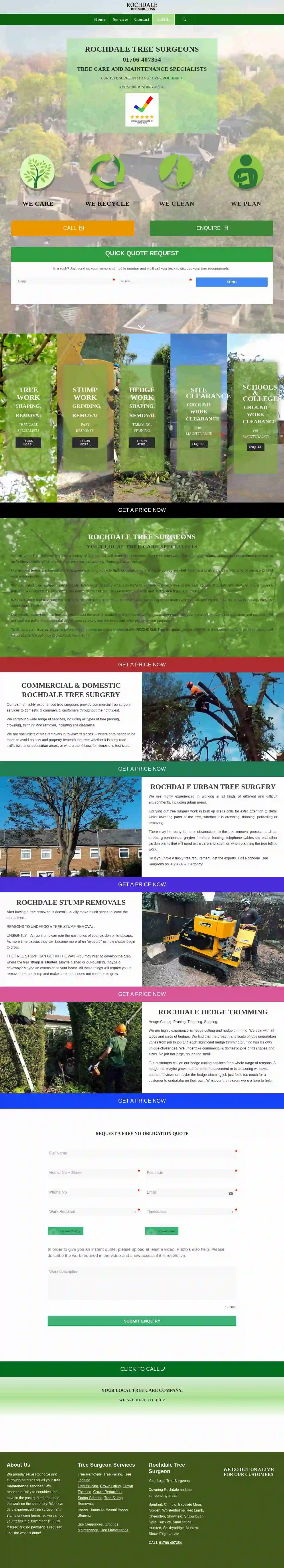 ROCHDALE TREE & STUMP REMOVALS/ROCHDALE TREE SURGEON