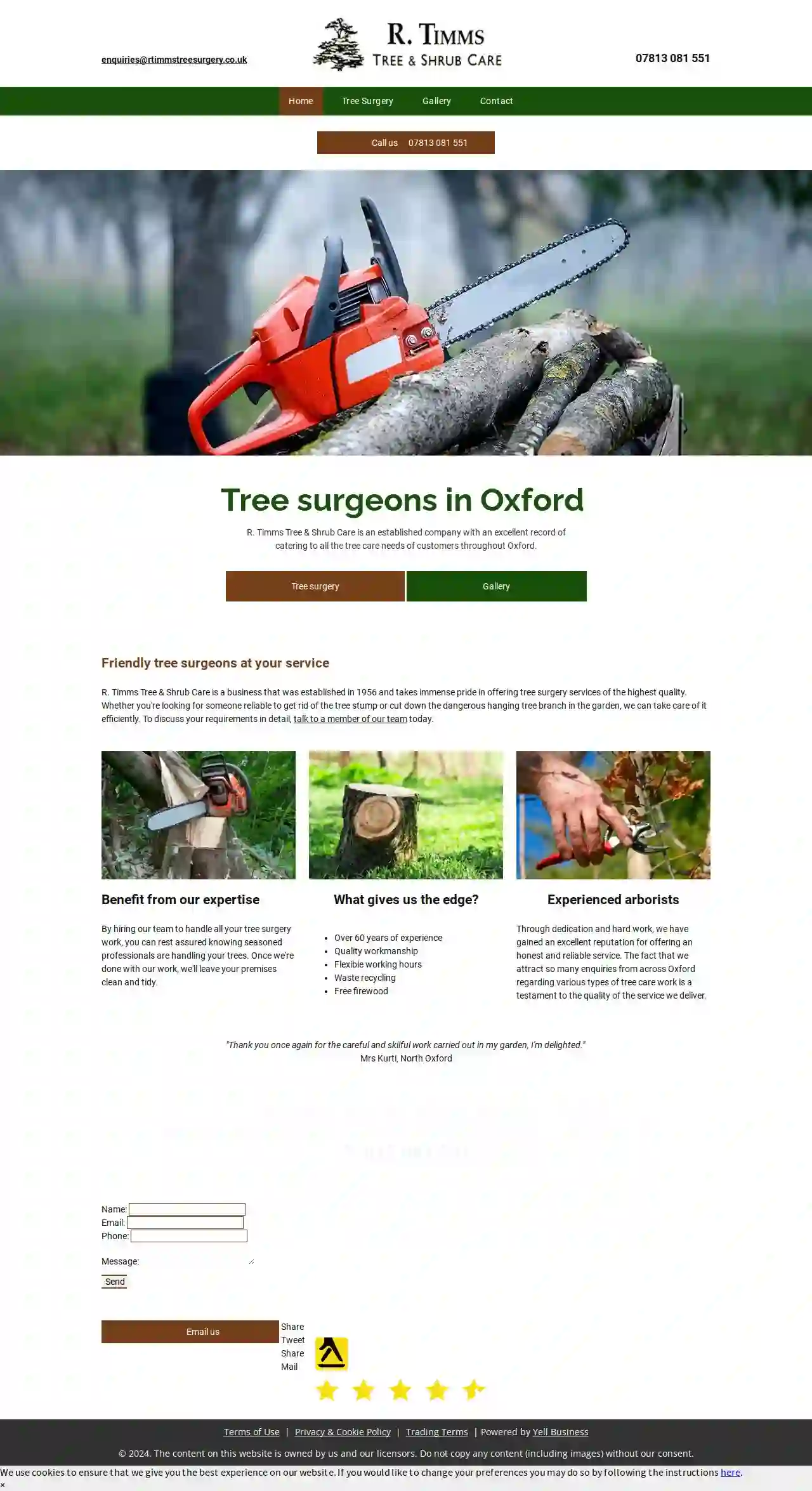 R. Timms Tree Surgery & Shrub Care