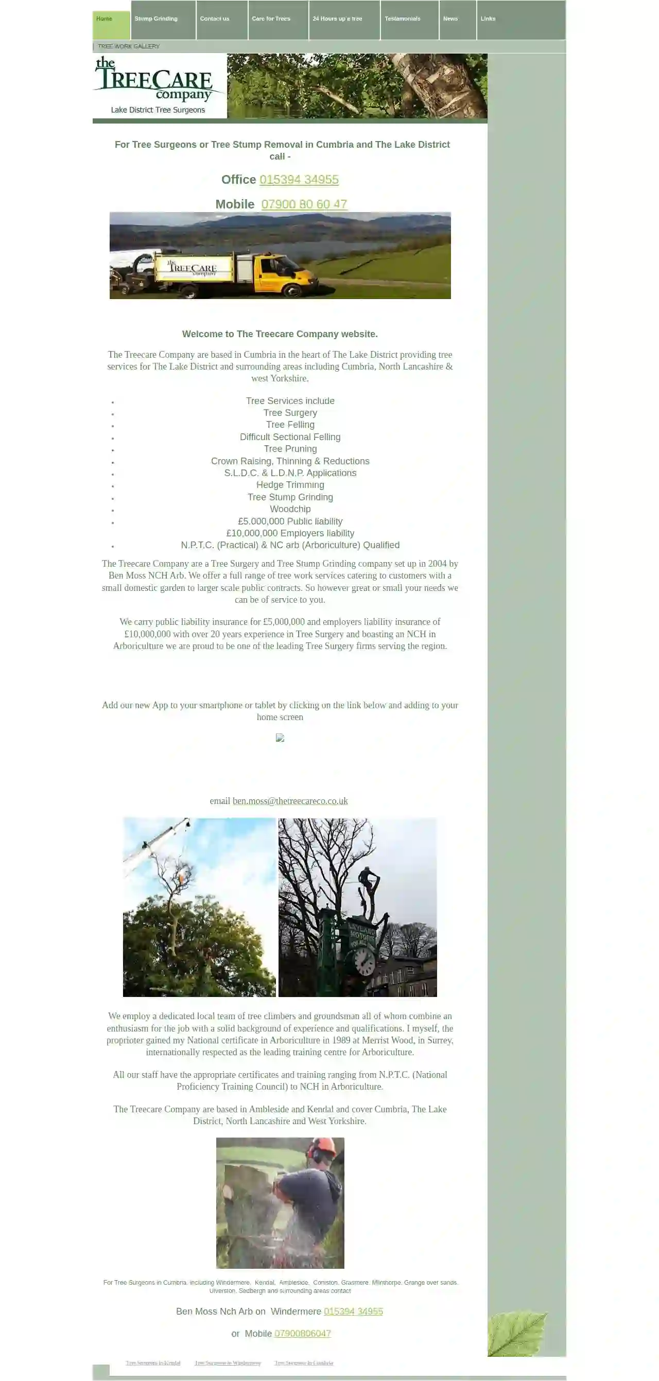 The Treecare Company - Lake District Tree Surgeons & Stump Removal