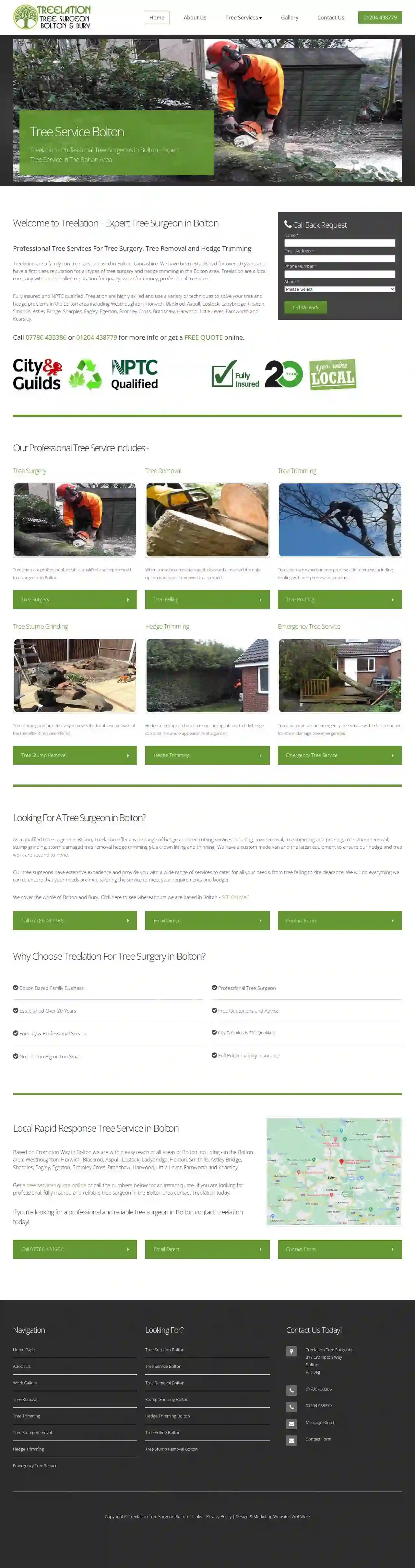 Treelation Tree Surgeons in Bolton & Bury