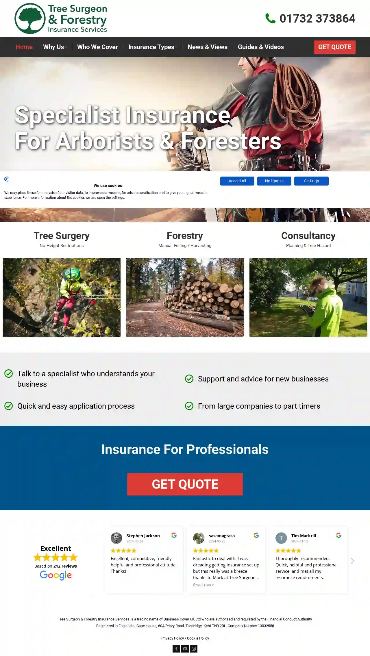 Tree Surgeon & Forestry Insurance Services