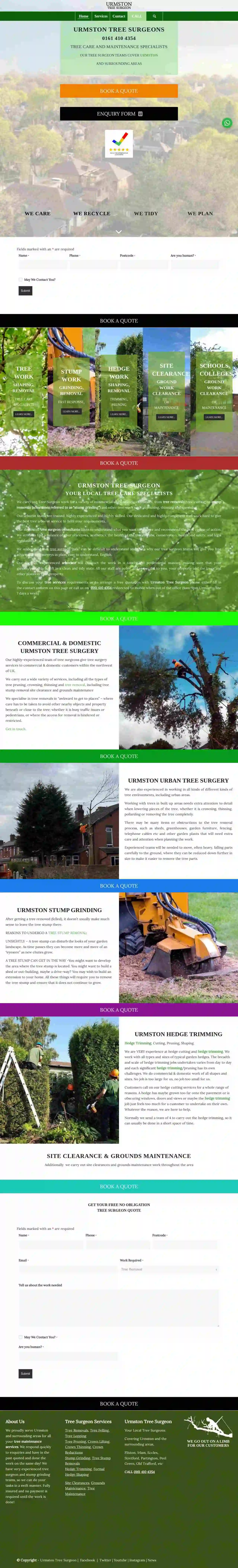 URMSTON TREE & STUMP REMOVALS/URMSTON TREE SURGEON